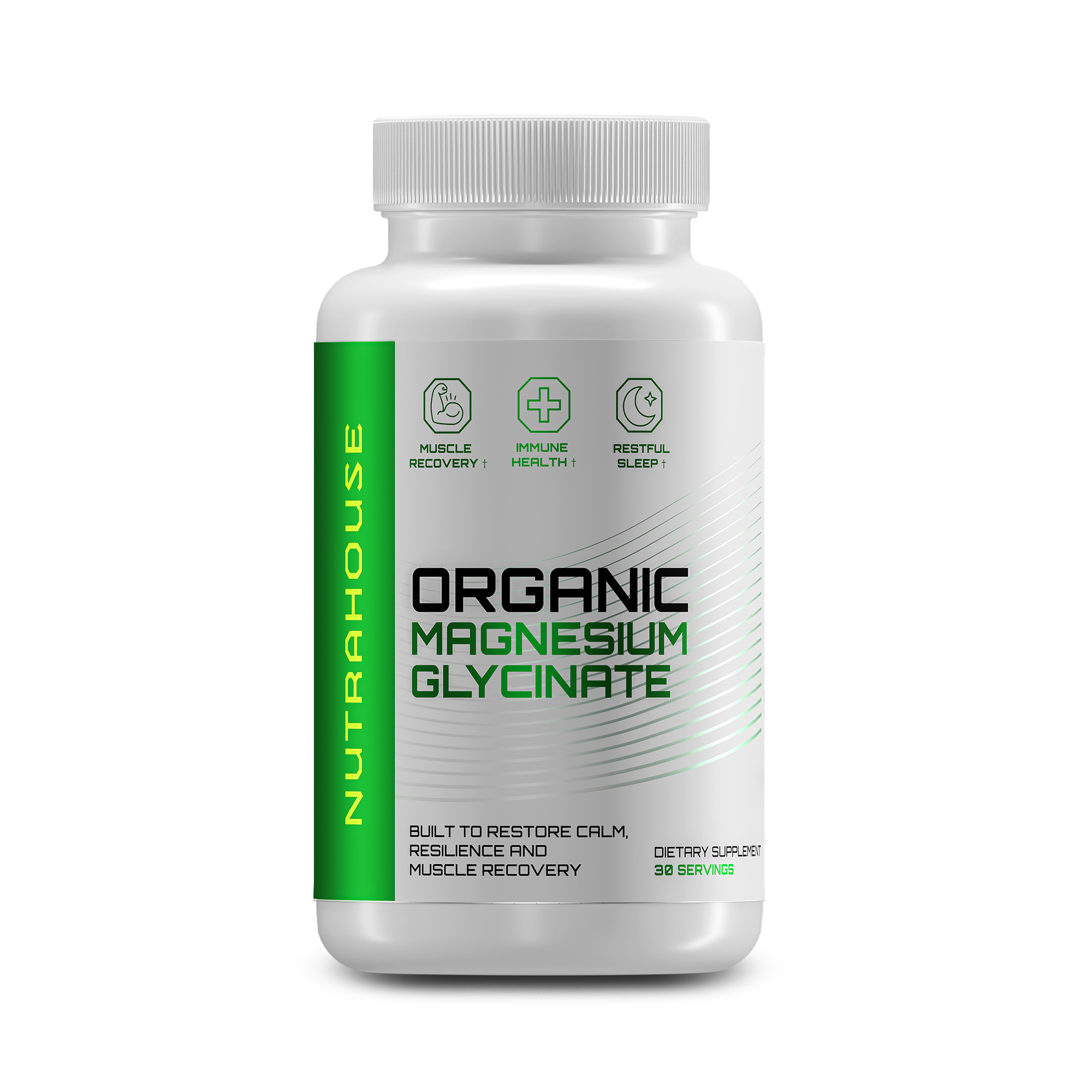 NUTRAHOUSE Organic Magnesium Glycinate with 30 servings