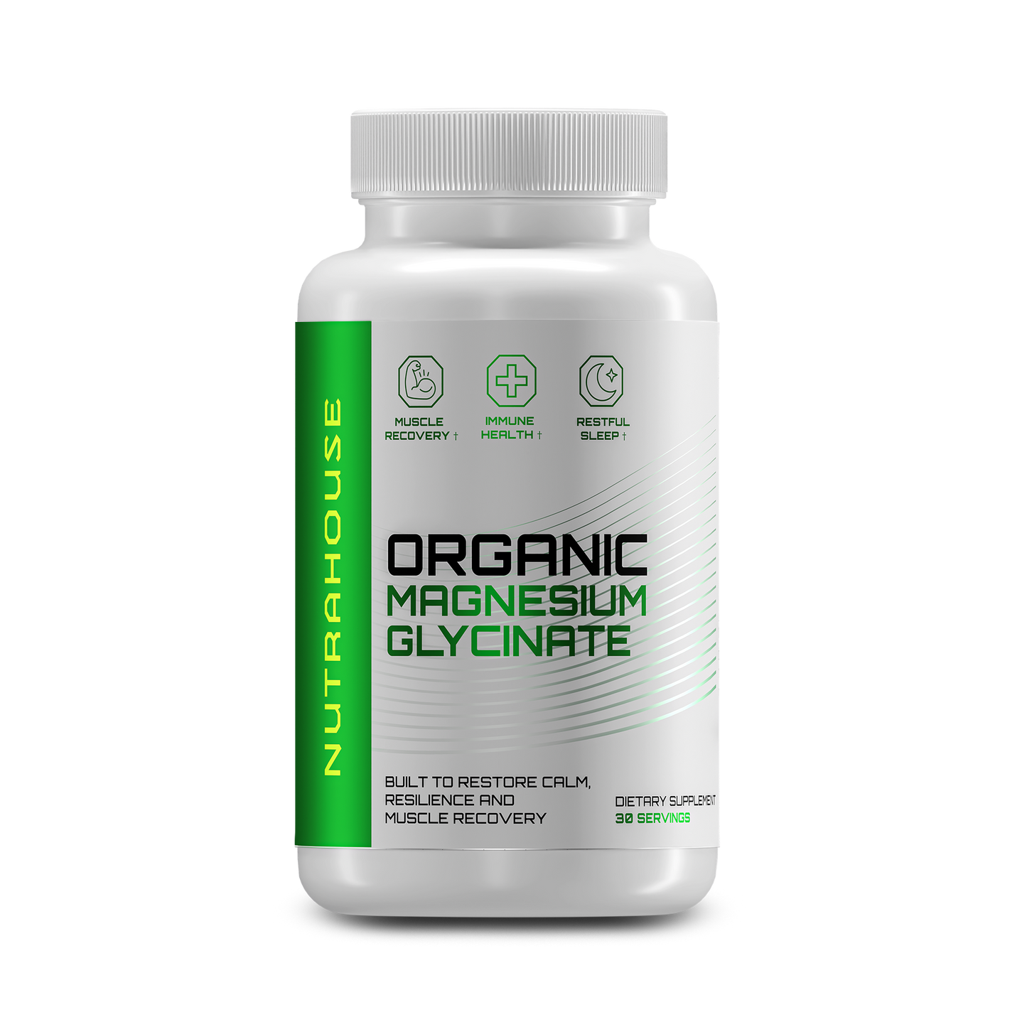 NUTRAHOUSE Organic Magnesium Glycinate with 30 servings