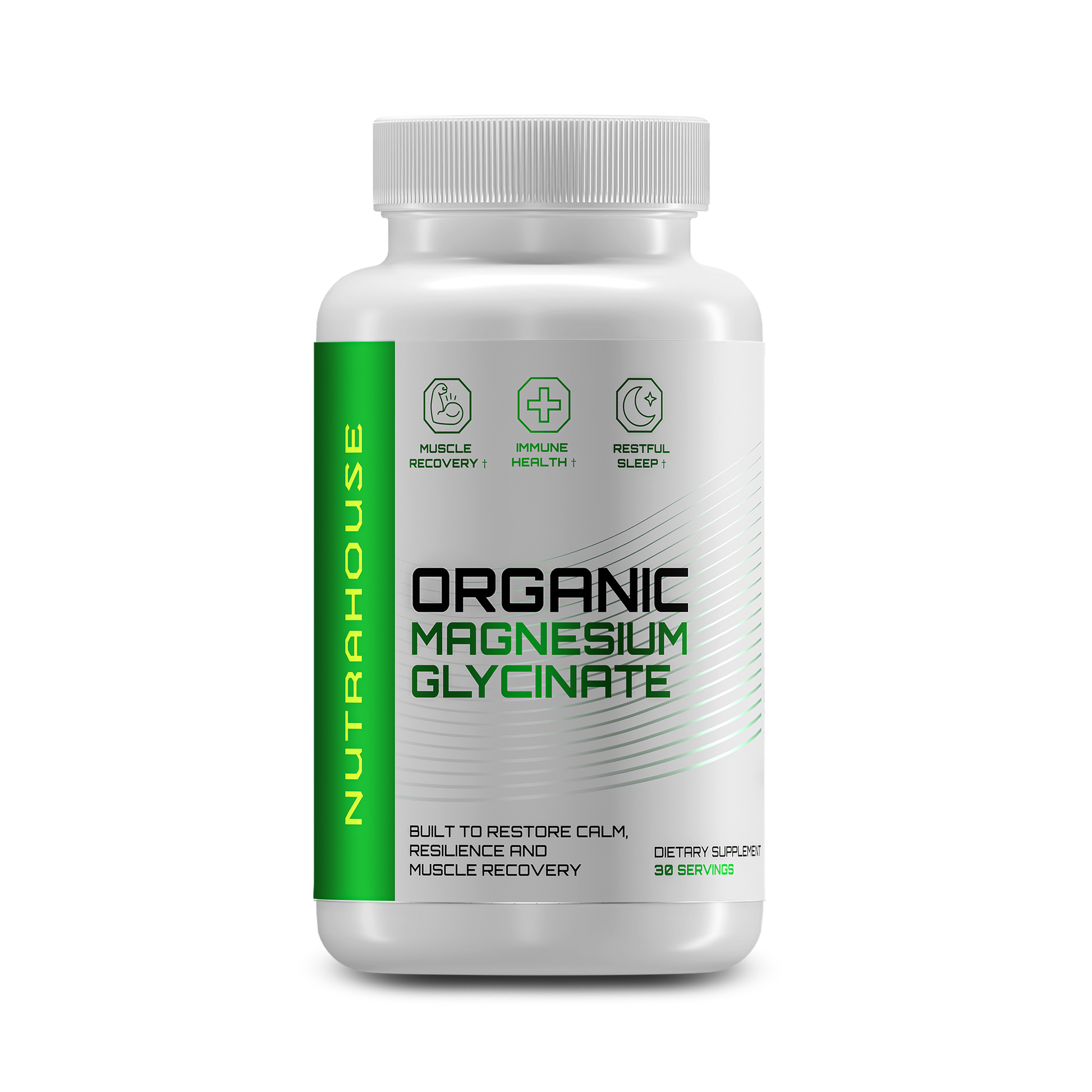 NUTRAHOUSE Organic Magnesium Glycinate with 30 servings