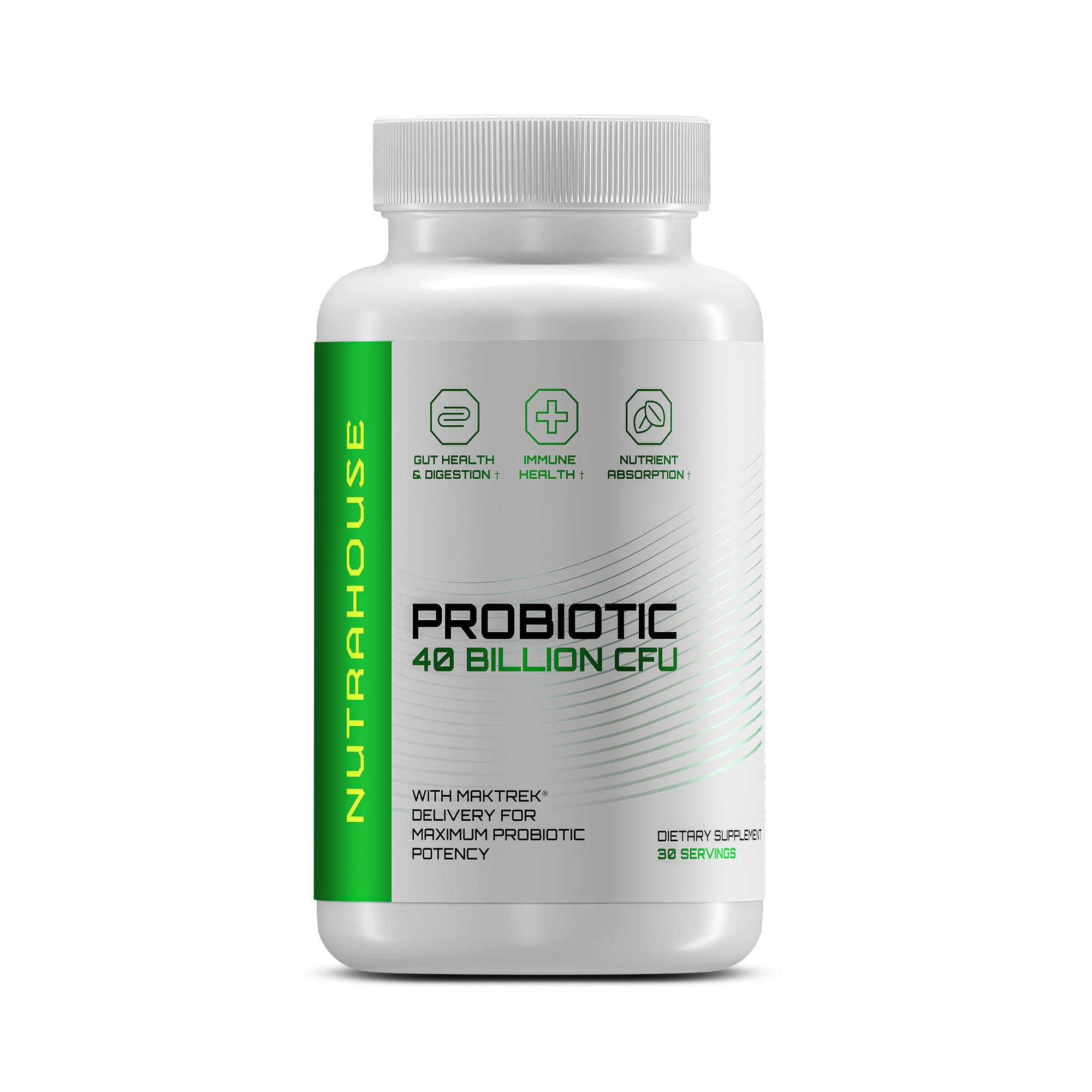 NUTRAHOUSE Probiotics 40 Billion CFU bottle with 30 servings