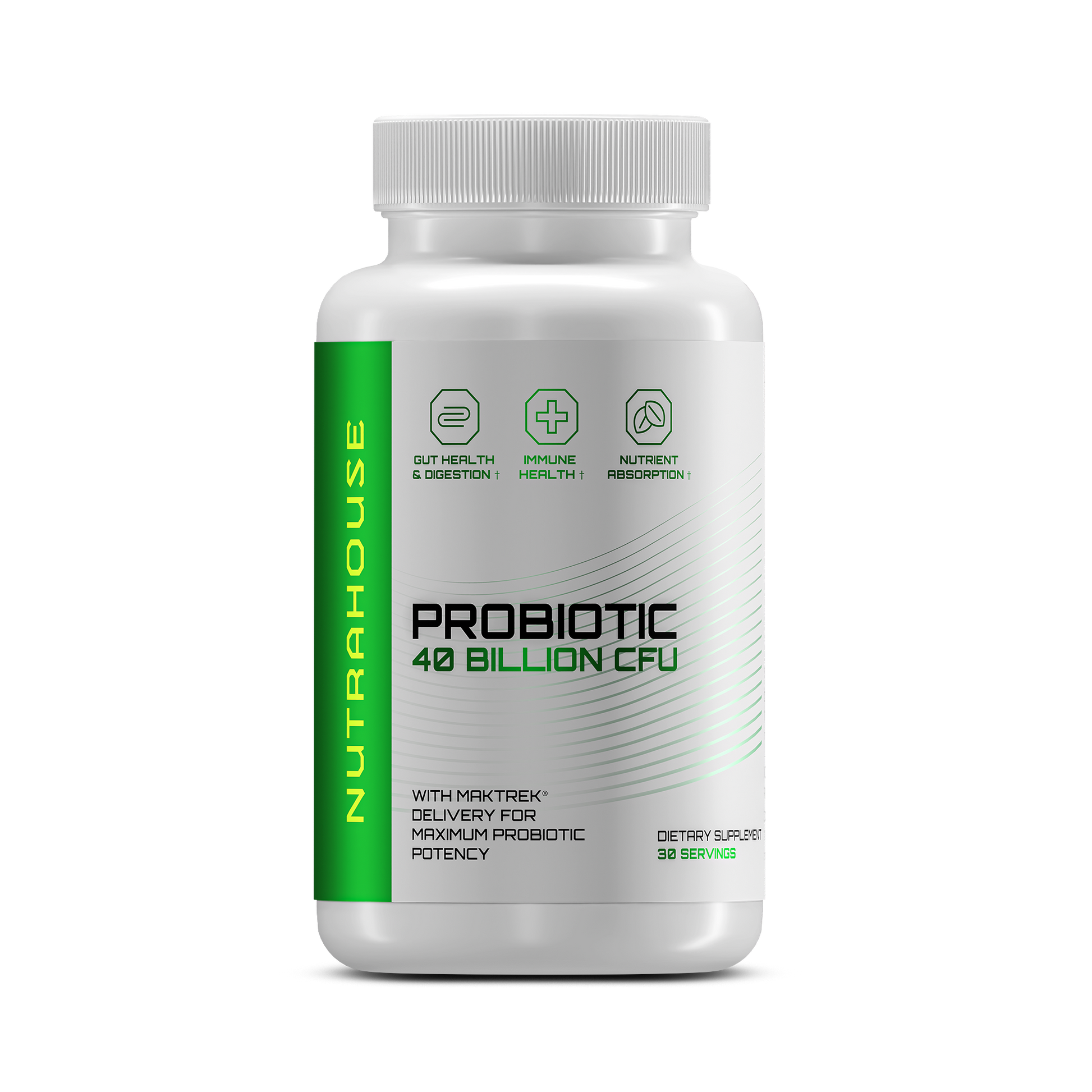 NUTRAHOUSE Probiotics 40 Billion CFU bottle with 30 servings