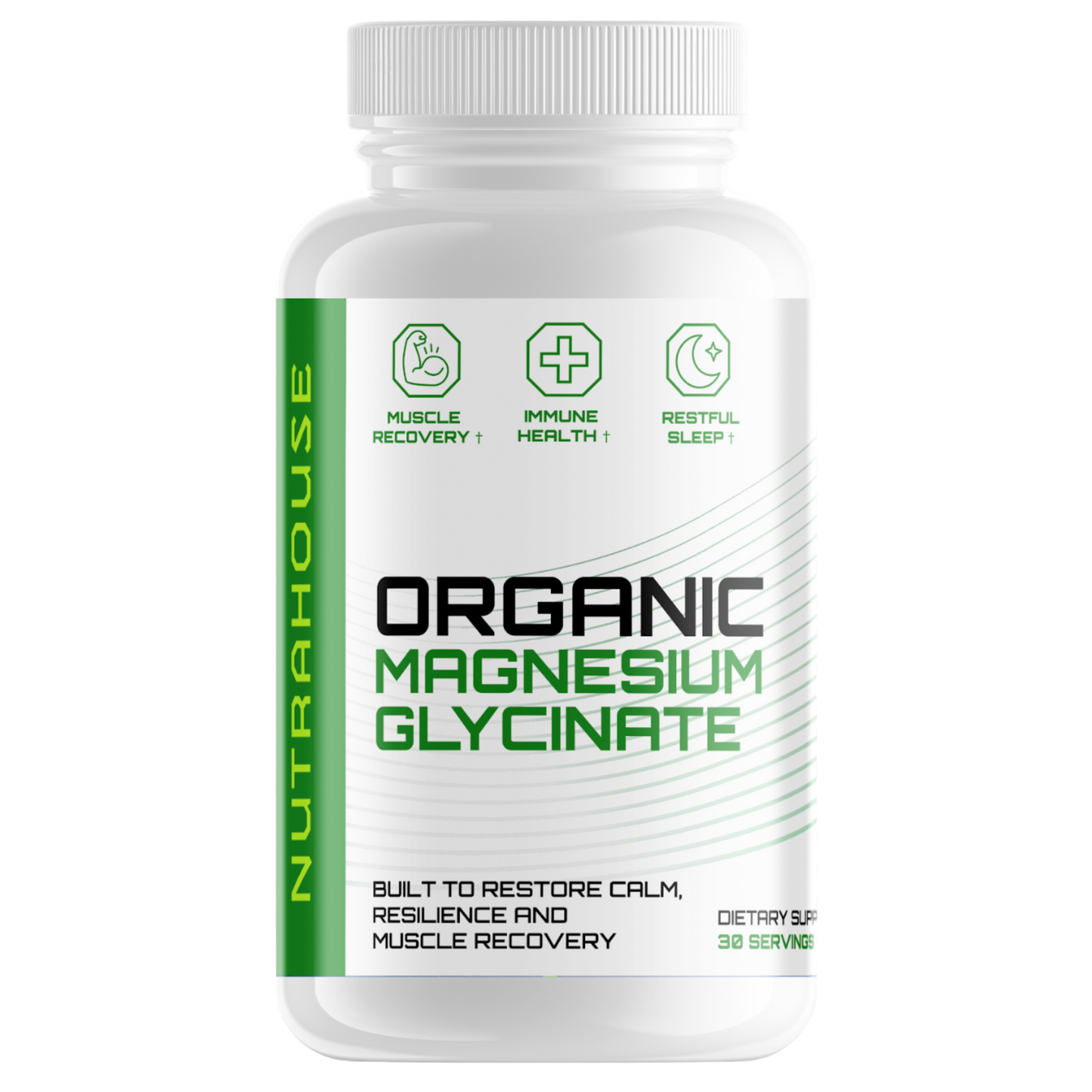 Organic Magnesium Glycinate — Recovery, Sleep & Stress Support (250 mg per serving)